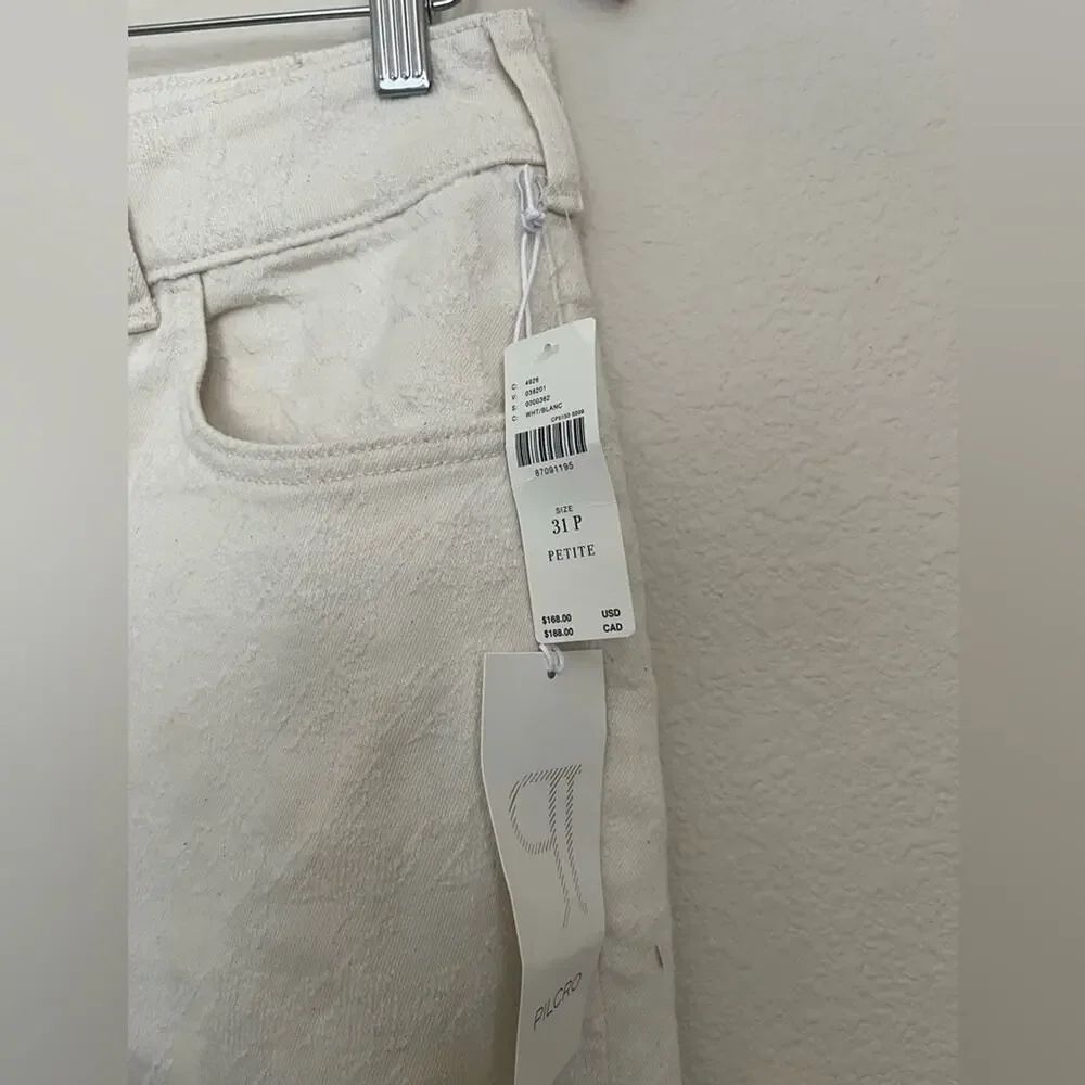 NWT Anthropologie The Skipper High-Rise Crop Wide-Leg Jeans by Pilcro Size 31P